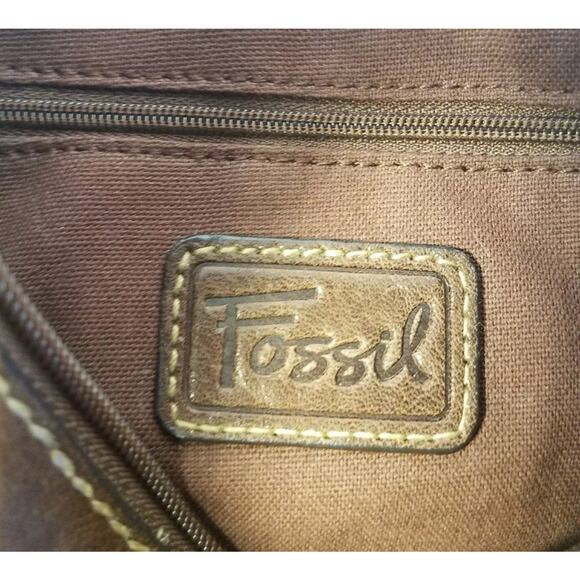 Fossil Multicolor Patches Suede w/ Tooled Floral Crossbody Bag Slingback - Picture 6 of 13